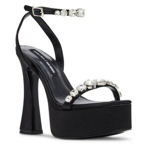 Steve Madden Womens Zoey Pointed Toe High Heels Sandals Black Size 10M NIB